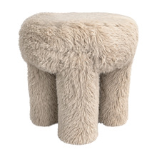 Evans Faux Fur Accent Stool